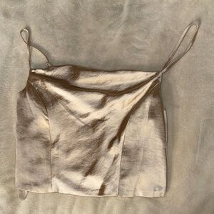 Forever 21 Gold Satin Tank Top